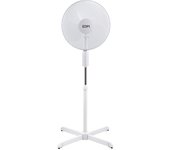 Ventilador de pie blanco potencia: 50w aspas: ø40cm altura regulable 110-130cm edm