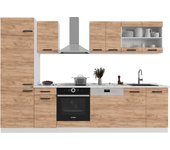 Vicco mueble de cocina r-line, oro potencia roble/blanco, 300 cm sin encimera