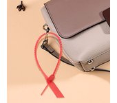 100 bridas de plástico desechables con cierre automático para maletas, zapatos, bolsas, etiquetas (rojas)