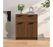 Aparador | aparador de comedor | armario de cocina de madera contrachapada roble marrón 60x30x70 cm cfw52503