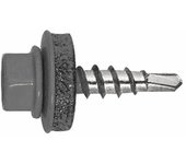 Index afgr144835 - tornillo punta broca reducida cubierta metal-madera y arandela p-14 4.8x35 ral 9006