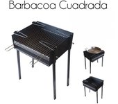 Barbacoa desmontable rectangular para leña y carbón de 80 x 40 cm