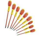 Stanley fmht62573-0 - juego de destornilladores de electricista aislados fatmax de 10 piezas plana/pozidrivee/ phillips
