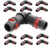 Pack 50 codo riego por goteo 16mm anilla de seguridad | codo conector tuberia 16 mm | codo goteo para manguera de riego 16 mm