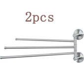 2pcsauralum max toallero con 3 barras giratorias de 180°,acero inoxidable 304 toallero de pared toallero para baño cocina-cepillado(40cm)