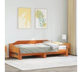 Diván y cama nido sin colchón 90x190 cm madera maciza