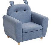 Beliani sillón infantil maribo tela azul