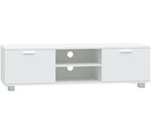 Mueble de tv de contrachapado blanco 120x40,5x35 cm