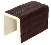 Viga imitación madera 21cm de ancho x 23cm de alto x 3m de largo color nogal oscuro decorativa de poliuretano vu0013-no