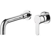 Ibergrif m11522, grifo de lavabo empotrado , mezclador monomando para lavabo, cromo