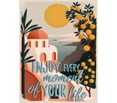 Origen home decor placa pared vintage metal naranja 33x25x1cm
