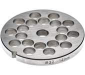 Vhbw disco perforado nº. 32 para picadora - diámetro agujero 14 mm, 13,4 mm, acero inoxidable