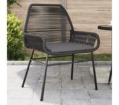 Vidaxl sillones de jardín con cojines 2 uds ratán sintético negro