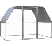 Maison exclusive - jaula gallinero de exterior de acero galvanizado 3x2x2 m