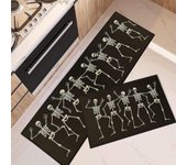 Juego de 2 tapetes y felpudos de cocina de halloween, tapetes de cocina de halloween aterradores, felpudo-50*80+50*150cm