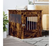 Maison exclusive - jaula para perros madera ingeniería roble ahumado 64,5x80x71 cm
