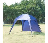 Cenador de jardín con led barendrecht con módulo solar 250x250x190 cm - azul [pro.tec]
