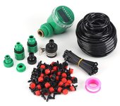 Manguera de riego automático para jardín de 25 m, sistema de riego por microgoteo para bricolaje, crecimiento verde, bajo consumo de agua, macetas par