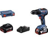 Taladro atornillador bosch gsr 18v-55 - 2 baterías li 2ah + cargador 18v-40 + maletín - 06019h5205