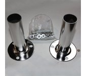 Escalera de pared de acero inoxidable para piscina enterrada, 3 peldaños de 1,20 m