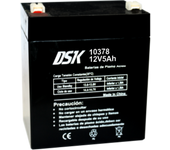 Dsk - batería de plomo agm terminal f2 recargable y sellada 12v 5ah para alarmas, juguetes eléctricos de niños, solar, aparatos de movilidad, cercados