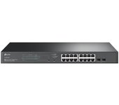 Tp-link switch smart gigabit 18 porte di cui 16 poe+ jetstream omada black