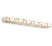 Ideal lux prive - aplique de pared 6 luces latón