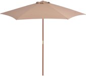 Maison exclusive - sombrilla de jardín con palo de madera gris taupe 270 cm
