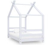 Maison exclusive - estructura de cama infantil madera maciza pino blanco 70x140 cm