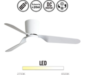 Ventilador de techo con luz serie kochi color blanco
