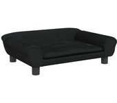 Sofá para niños | sofá de salón | sofá de descanso de terciopelo negro 70x45x26 cm cfw650039