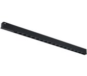 Iluminashop foco lineal hall led negro 18w para carril magnetico monofasico detail chip osram 48v cri 90 ugr 17 serie detail blanco neutro 4000k