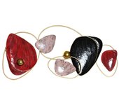 Decoración de pared dkd home decor rojo negro dorado metal (123 x 10 x 65 cm) - marca: dkd home decor - ean: 8424001810635