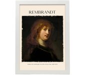 Lámina poster de saskia van uylenburgh cuadros decorativos para tu hogar estampados impresiones de pared inspiradas en rembrandt a3 con marcos blanco