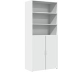 Aparador alto | aparador de comedor | armario de cocina madera de ingeniería blanco 80x42,5x185 cm cfw75725
