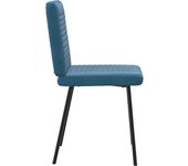 Pack 2 uds sillas de comedor | silla de cocina terciopelo azul cfw68179