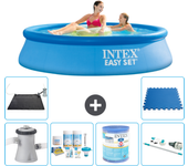Paquete de piscina - intex - alrededor - 244x244x61 cm + accesorios a793