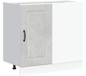 Mueble bajo de cocina | armario de cocina kalmar madera de ingeniería gris hormigón cfw168990
