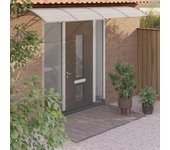 Maison exclusive - marquesina de puerta policarbonato gris 400x100 cm