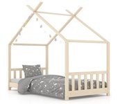 Cama individual | cama para adultos | estructura de cama infantil de madera maciza de pino 80x160 cm cfw130584