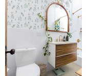 Papel pintado autoadhesivo con tintas eco, y libre de pvc, rollo de 129 x 260 cm eucalipto soft