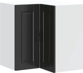 Mueble de cocina | armario de cocina esquina pared porto madera de ingeniería negra cfw168921