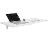 Vevor escritorio de pared plegable, 1100 mm x 460 mm, escritorio para colgar en la pared, con soporte de hierro, escritorio flotante espacios pequeños