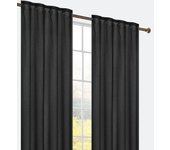 Cortina con clips ocultos 140*260cm negro-individual