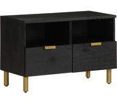 Mueble tv | mueble de salón | mesa de tv madera de ingeniería negro 70x33x46 cm cfw26483