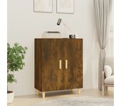 Aparador | aparador de comedor | armario de cocina madera contrachapada color roble ahumado 70x34x90 cm cfw15902