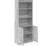 Aparador alto | aparador de comedor | armario de cocina madera de ingeniería gris sonoma 70x35x180 cm cfw73657