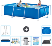 Paquete de piscina - intex - rectángulo - 300x200x75 cm + accesorios a164