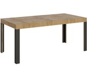 Mesa extensible 90x180/284 cm linea roble natural estructura antracita