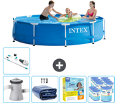 Paquete de piscina - intex - alrededor - 305x305x76 cm + accesorios cb26